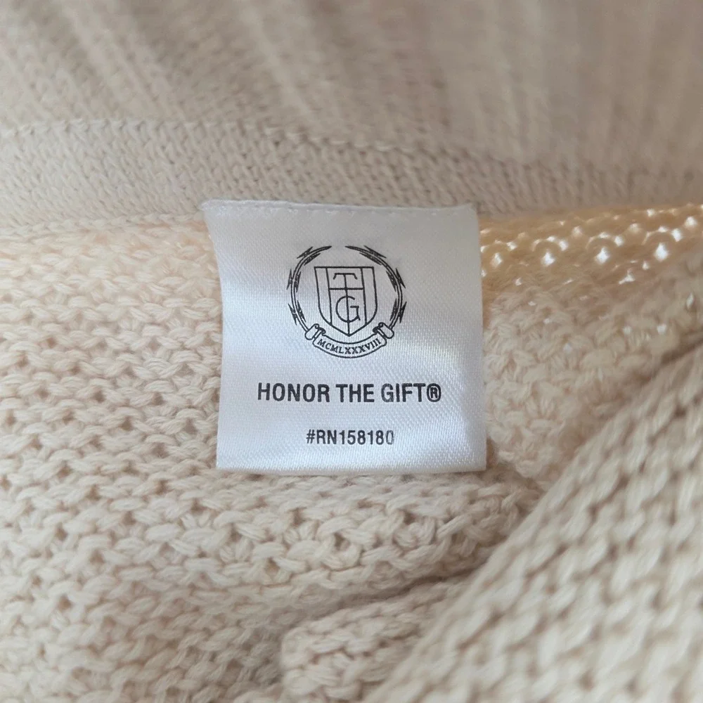 HONOR THE GIFT KNIT SHORTS MENS XL TAN INNER CITY EMBROIDED COMFORT NEW! POCKETS